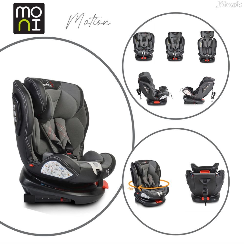 Moni Motion autósülés 360° Isofix-  Szürke