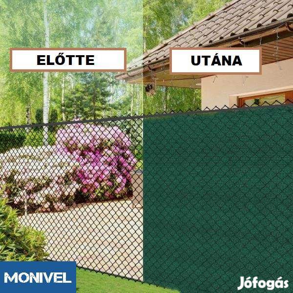 Monivel 1,2m x 25m árnyékoló háló hdpe belátásgátló álcaháló 98%