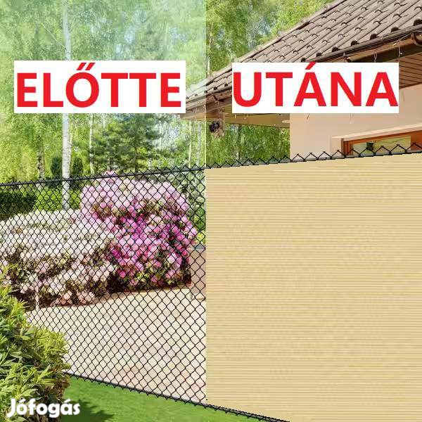 Monivel 1,5 x 10m bézs árnyékoló háló hdpe belátásgátló álcaháló 98%