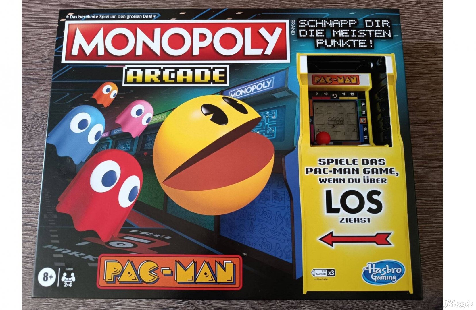 Monopoly Arcade Pac-Man társasjáték (Hasbro, 2020) német és bontatlan