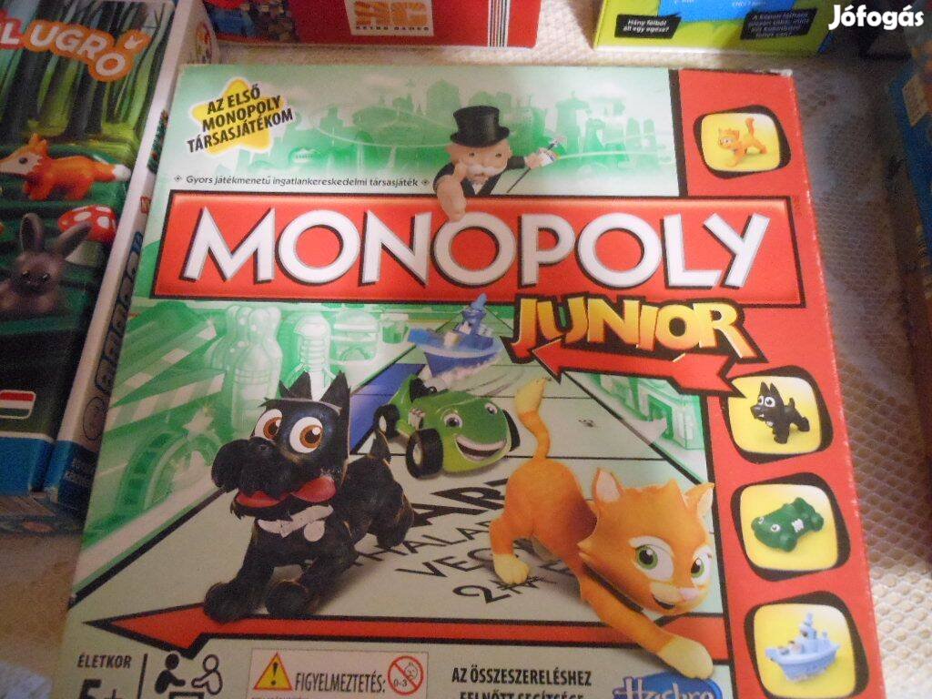 Monopoly Junior társasjáték gyerkőcök örömére használt