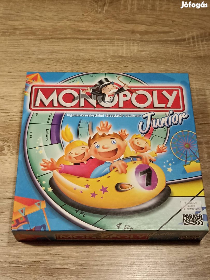 Monopoly junior társasjáték 5-8 éves korig - újszerű állapotban 