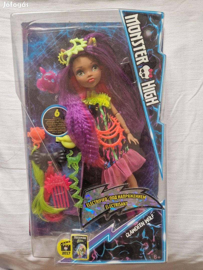 Monster High Electrified Clawdeen Wolf baba bontott dobozban