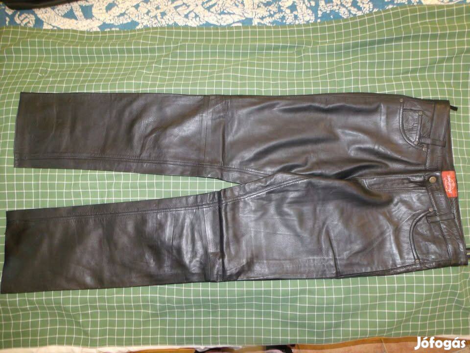 Montgomery bőrnadrág motorosoknak 34-es méret, derék 86cm