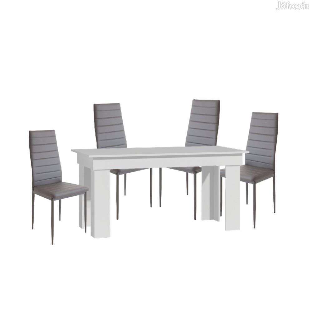Montilla II NEW 4 személyes étkezőszett Fehér-Szürke  N
