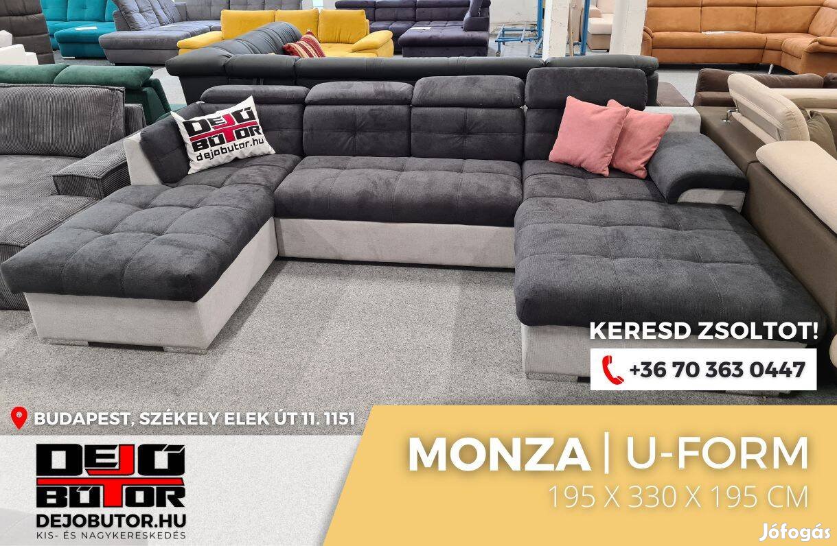Monza ualak rugós Cuba 20 kanapé ülőgarnitúra 195x330x195 cm sarok