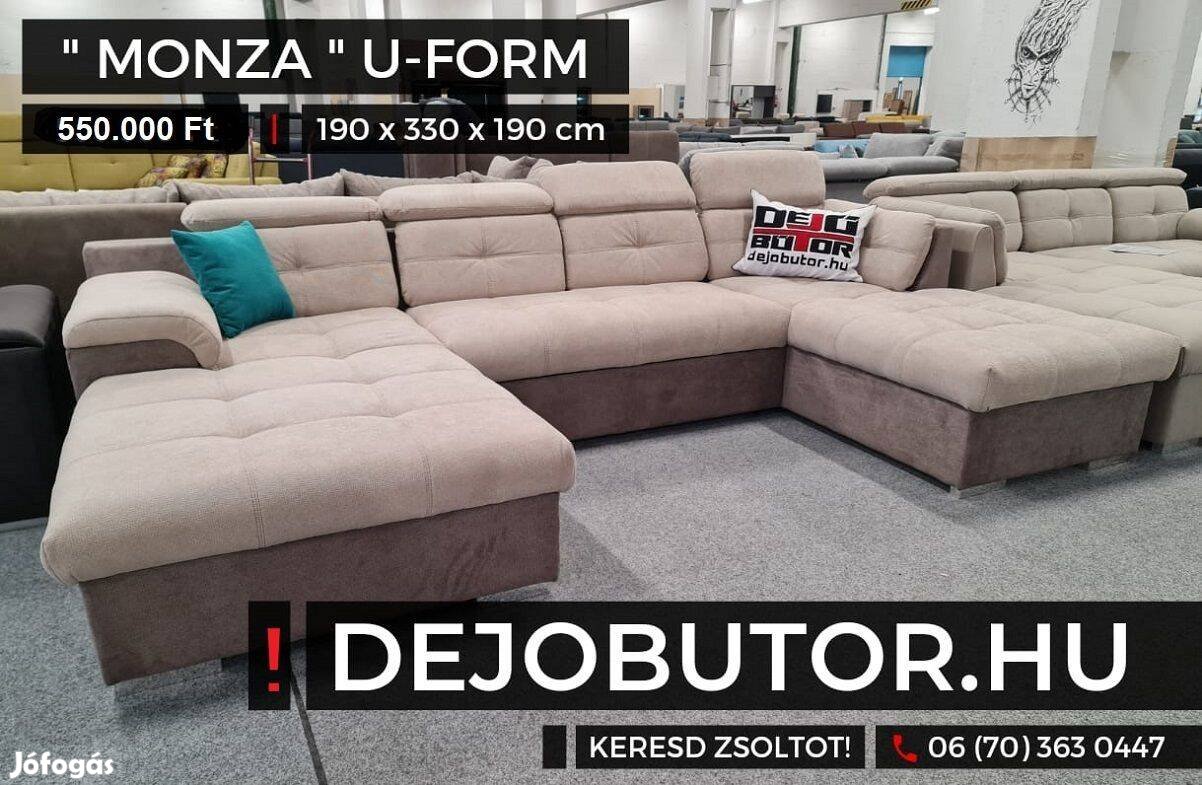 Monza világos boss 4 bézs sarok kanapé ülőgarnitúra 195x330x195 cm