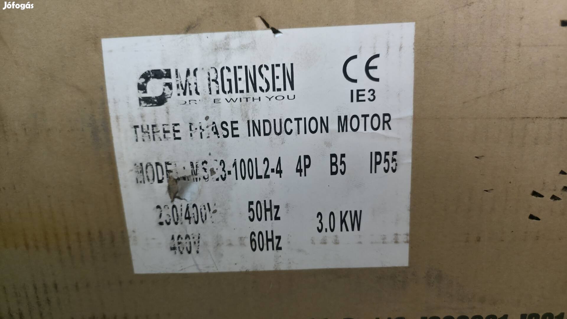 Morgensen - 3 fázisú villanymotor, 3Kw