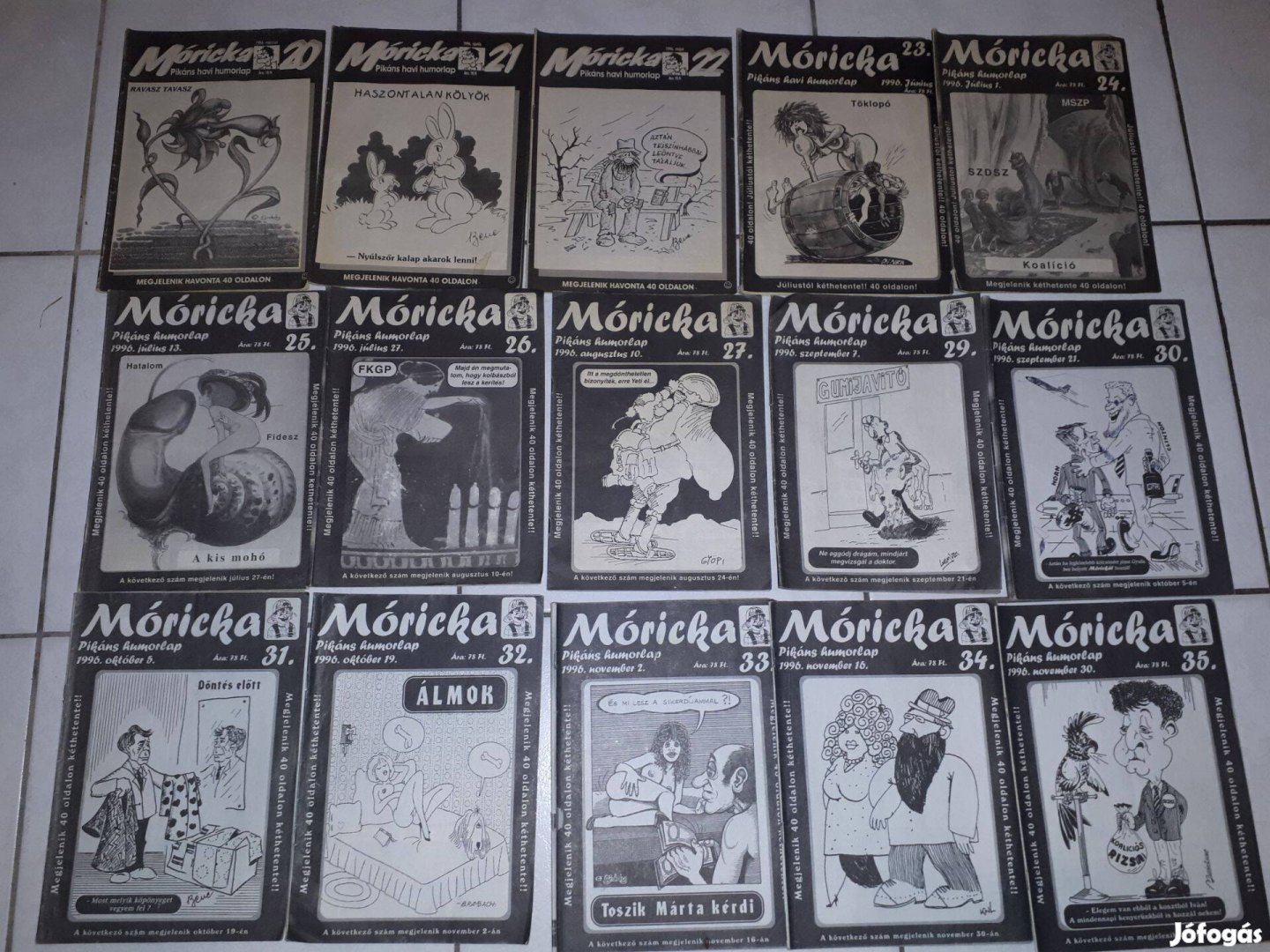 Móricka magazin gyűjtemény - 64 db egyben (1996-2000)