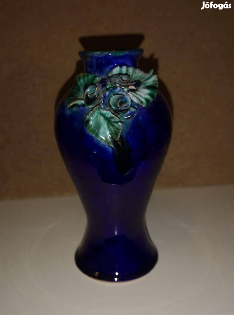 Morvai Zsuzsa indigókék kerámia váza