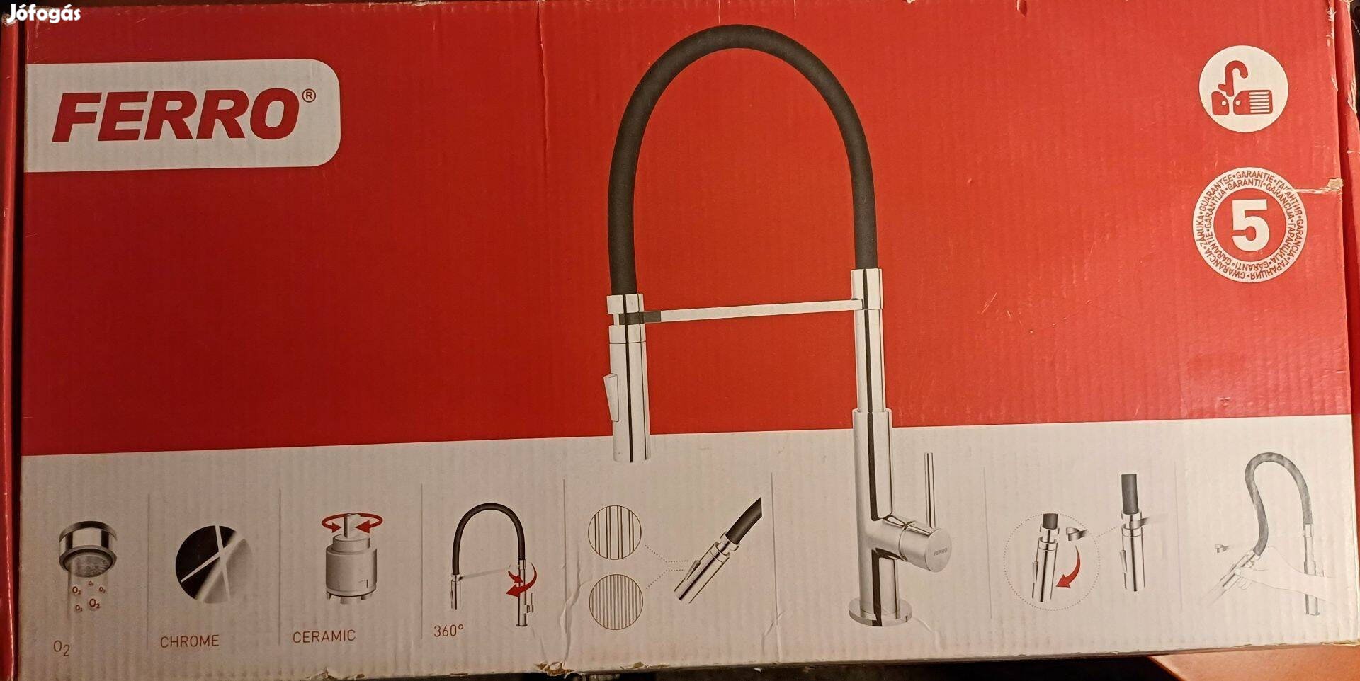 Mosogató csaptelep fekete flexibilis zuhanyváltós kifolyó