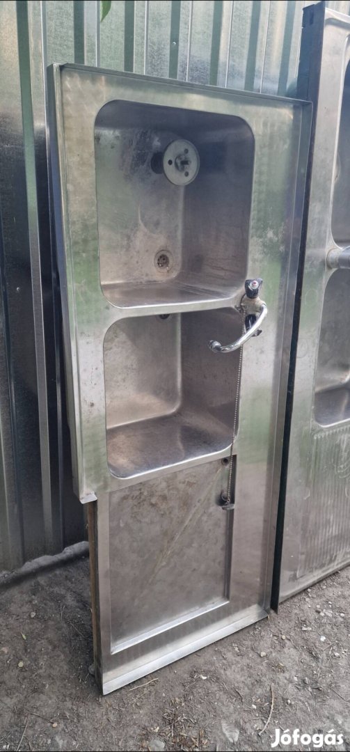 Mosogatótálca ipari saválló kettes csepegtetővel