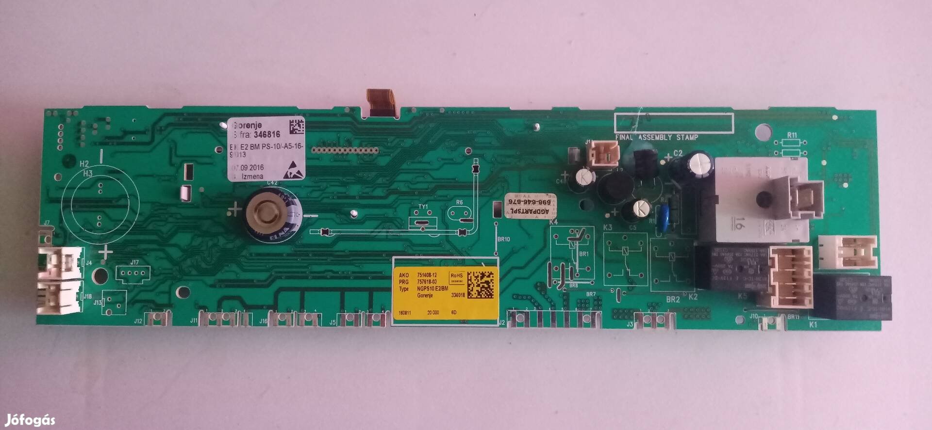 Mosógép alkatrész   Hisense Gorenje mosógép vezérlőmodul