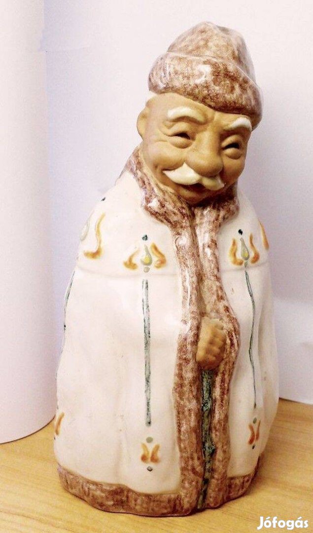 Mosolygós öreg juhász, Csermák Ferenc kerámia, népi