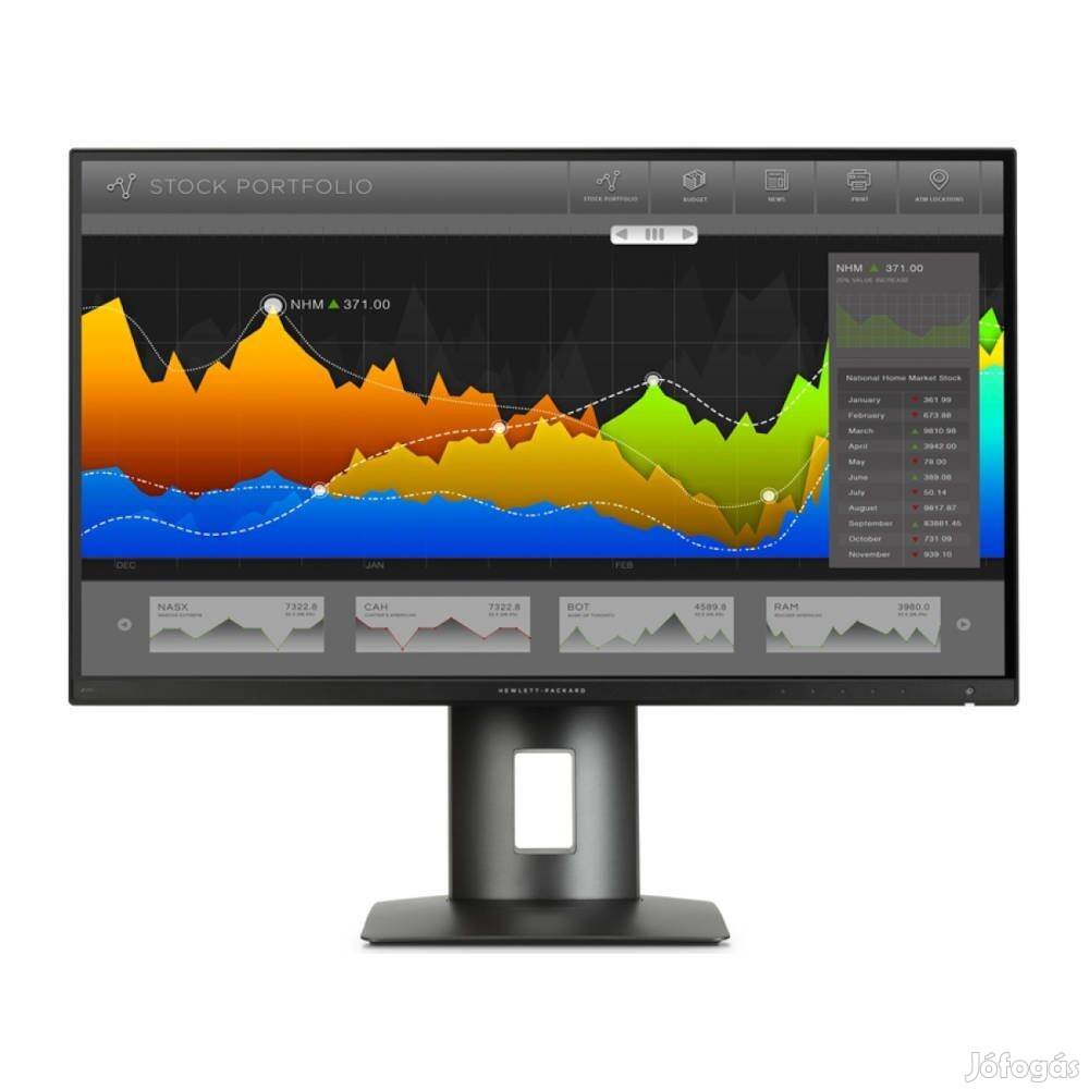 Most figyeljen! 27" HP Z27n IPS Qhd monitor, számla, gari