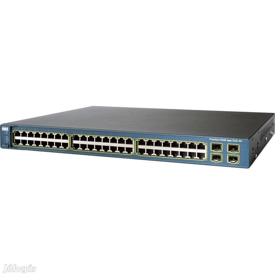 Most figyeljen! Cisco C3560-48PS-S 48 portos switch számlával, garanci