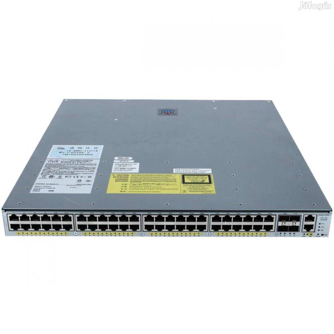 Most figyeljen! Cisco WS-C4948E-F 48 portos switch számlával, garanciá