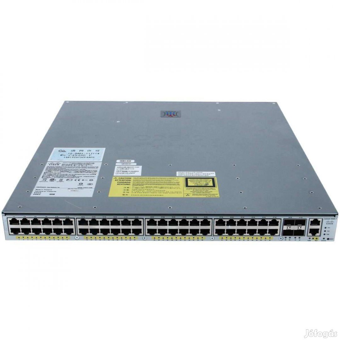 Most figyeljen! Cisco WS-C4948E-F 48 portos switch számlával, garanciá