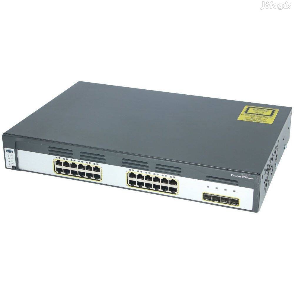 Most figyeljen! Gigabites Cisco C3750G-24TS-S 24 portos switch számláv