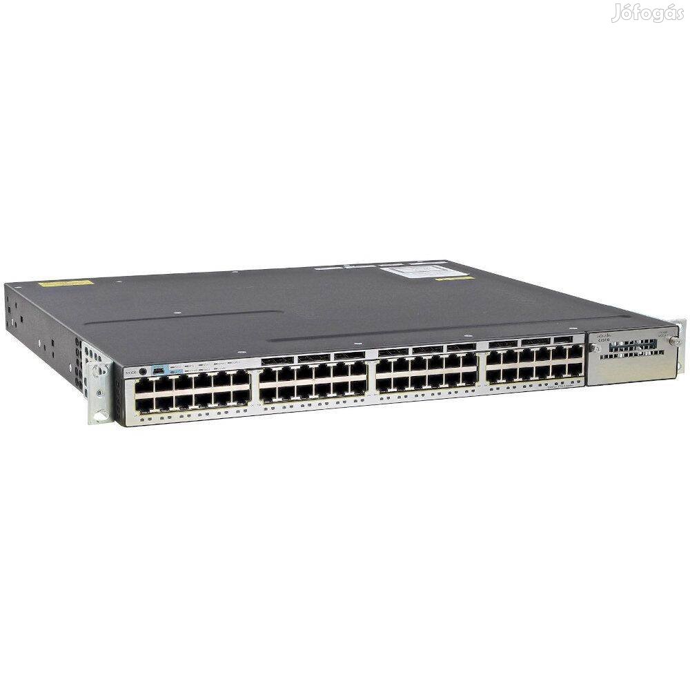 Most figyeljen! Gigabites Cisco C3750X-48T-S 48 portos switch számláva