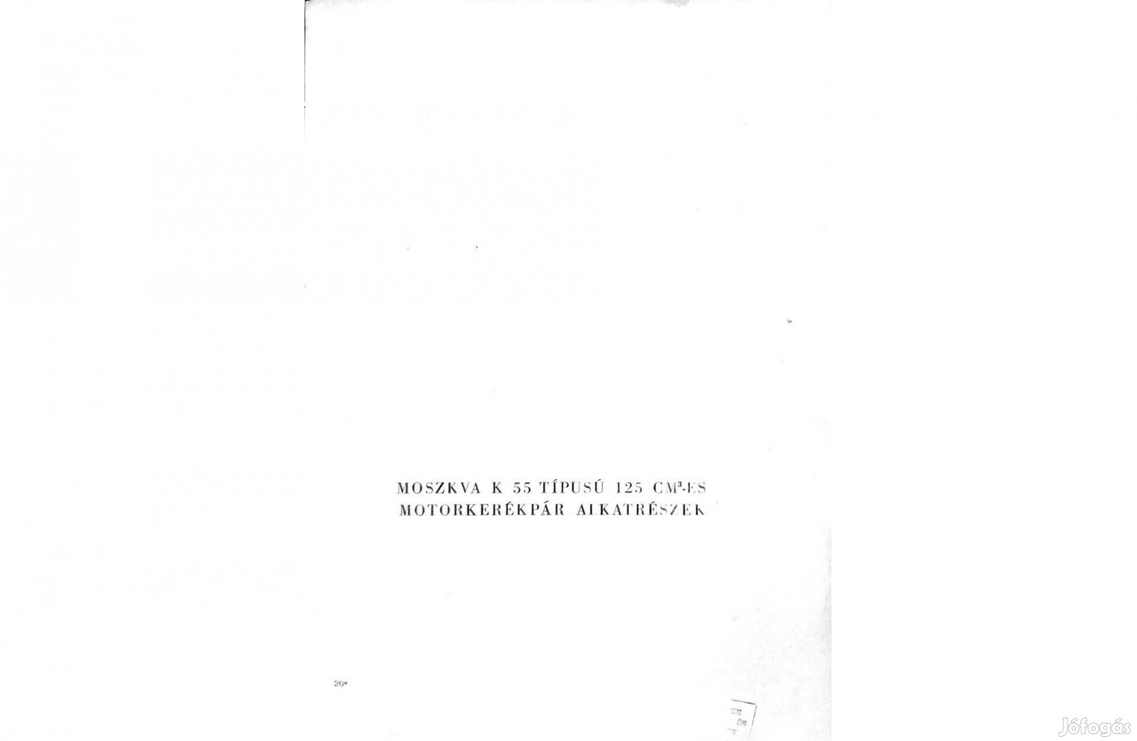 Moszkva K55 motorkerékpár alkatréész katalógus