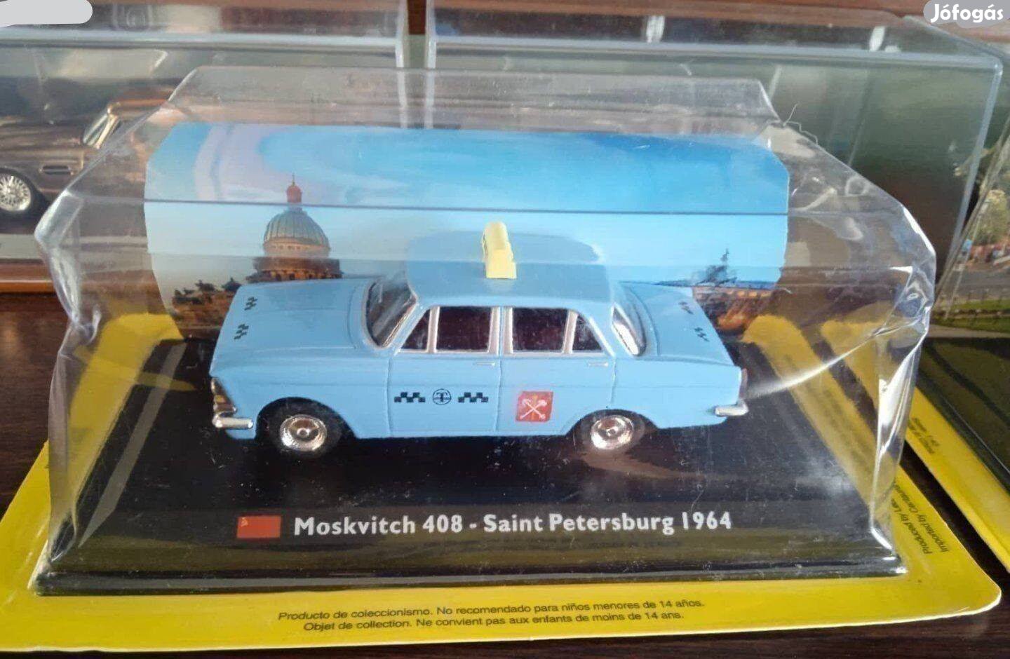 Moszkvics 408 Taxi kisauto modell 1/43 Eladó
