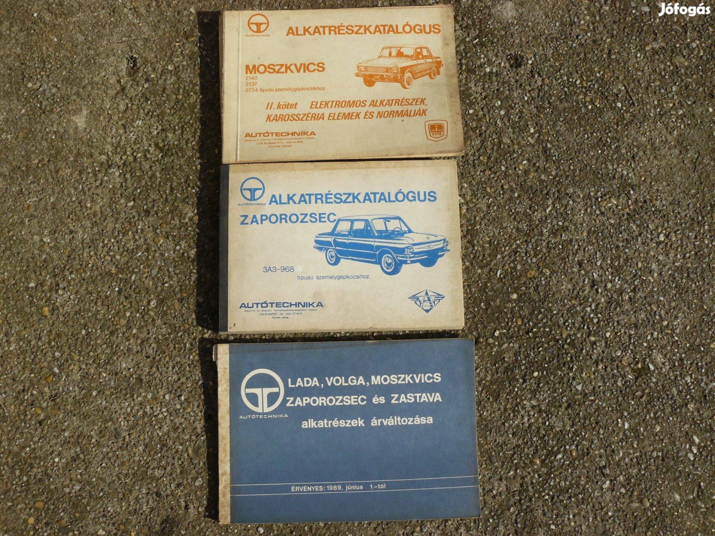 Moszkvics , Zaporozsec , Volga könyv