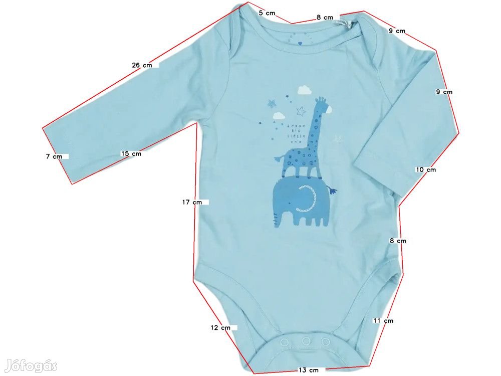 Mothercare Új (címkés) Fiú Hosszú ujjú body (Méret: 68)