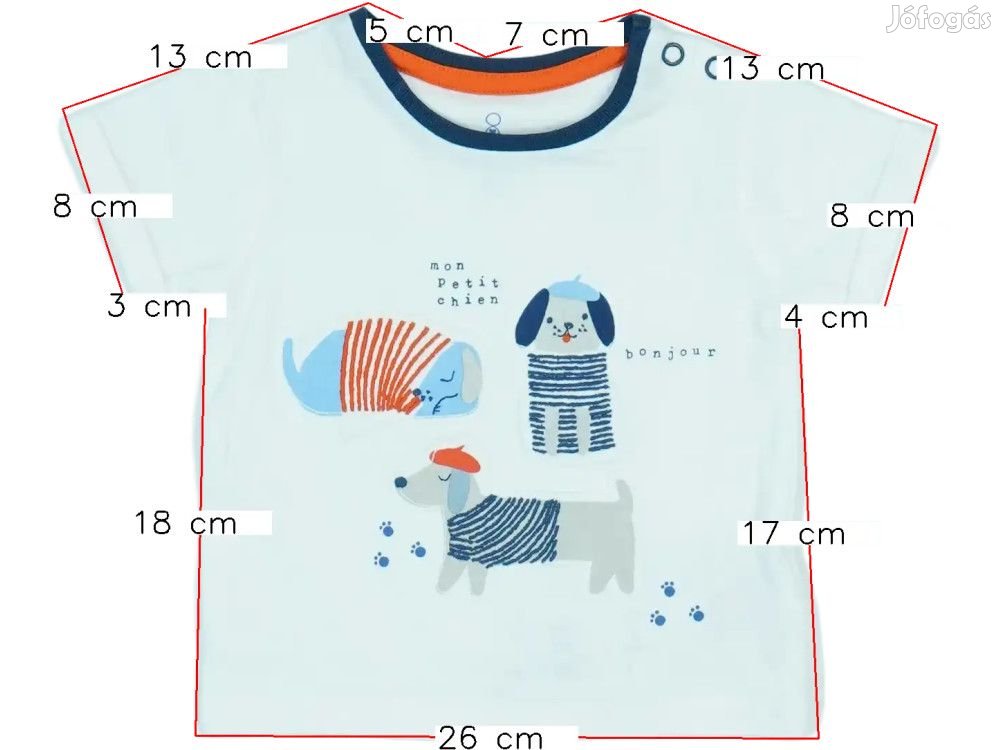 Mothercare Új (címkés) Fiú Póló (Méret: 86)