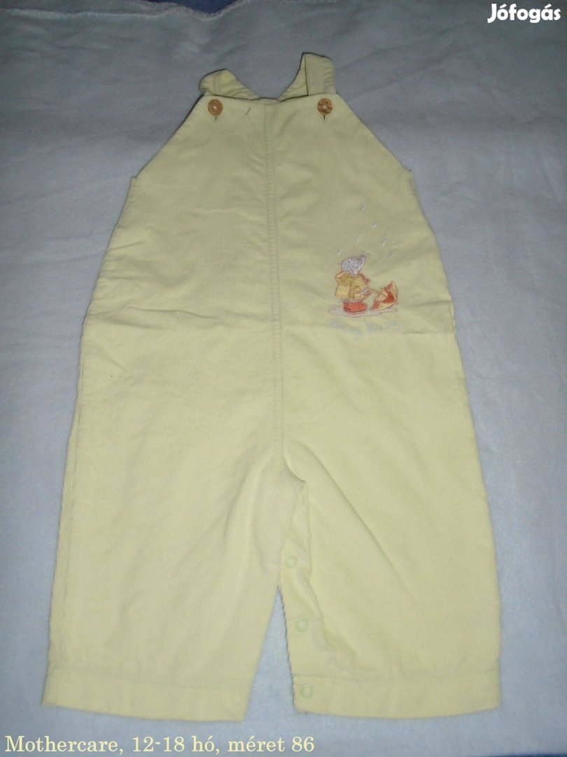Mothercare mintás kantáros nadrág 12-18 hó méret 86 sárga