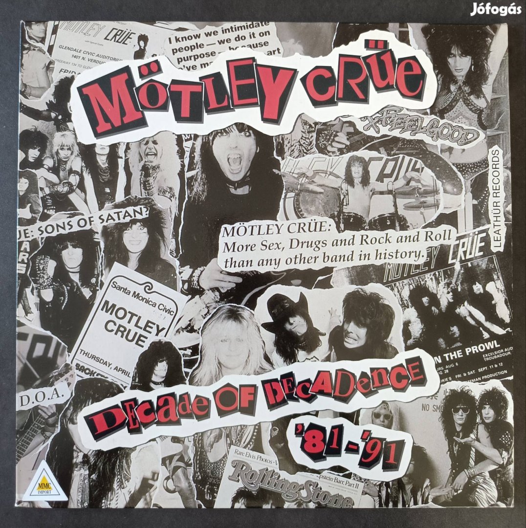 Mötley Crüe bakelit, lp