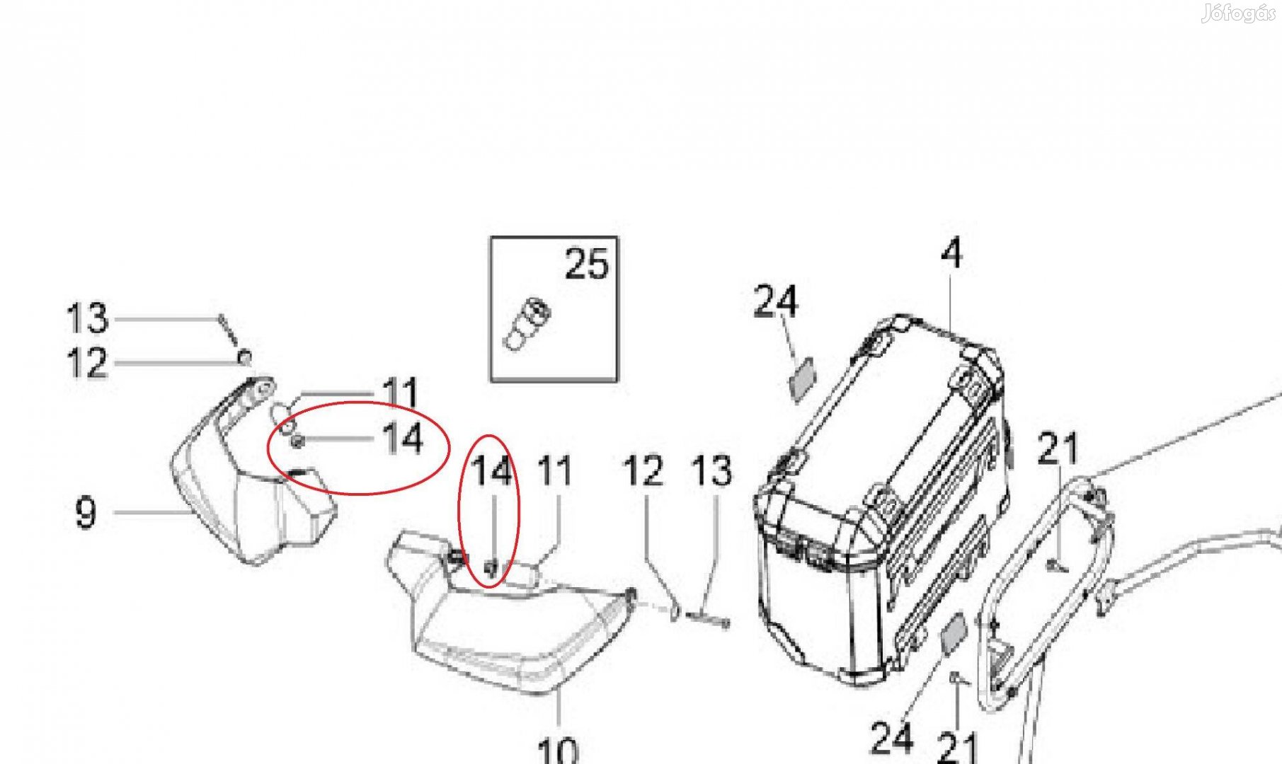 Moto Guzzi Stelvio 1000 gyári új kézvédő adapter csavar
