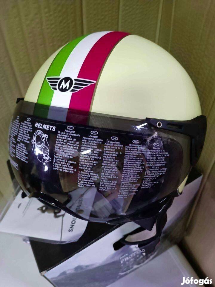 Moto Helmets H44 "Venice Creme" jet sisak bukósisak