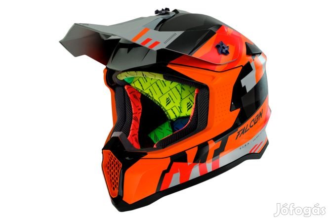 Motocross sisak MT Helmets Falcon Arya matt narancssárga S