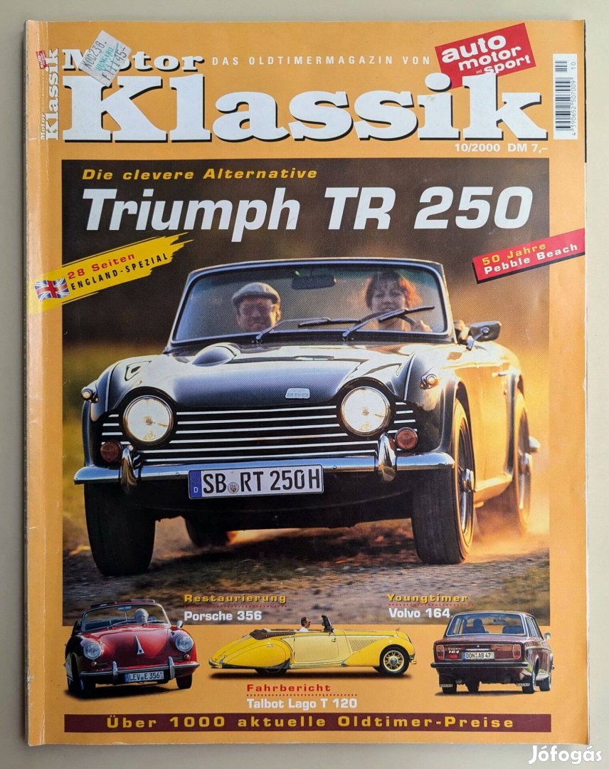 Motor Klassik 2000/10 német veterán autós magazin