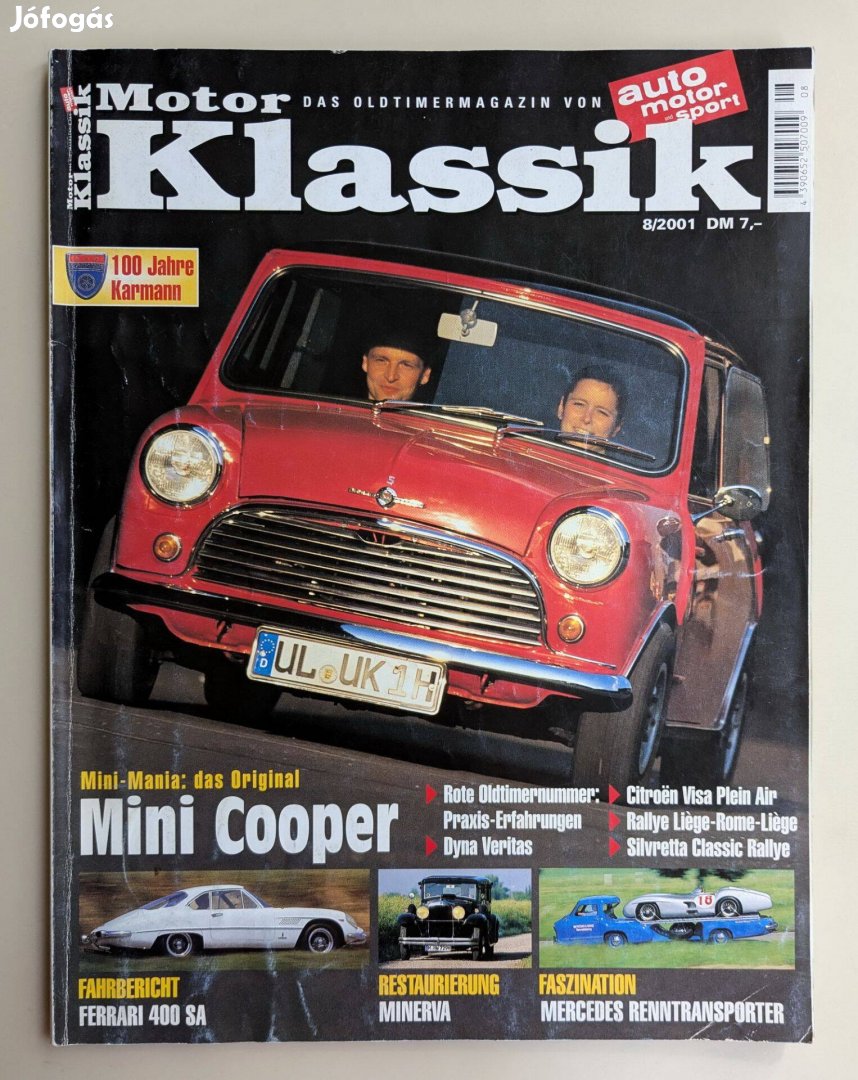 Motor Klassik 2001/08 német veterán autós magazin