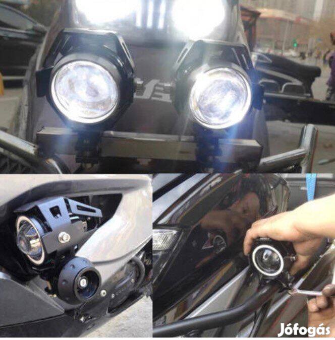 Motorkerékpár fényszóró LED U5 típusú 50mm kapcsolóval 1pár