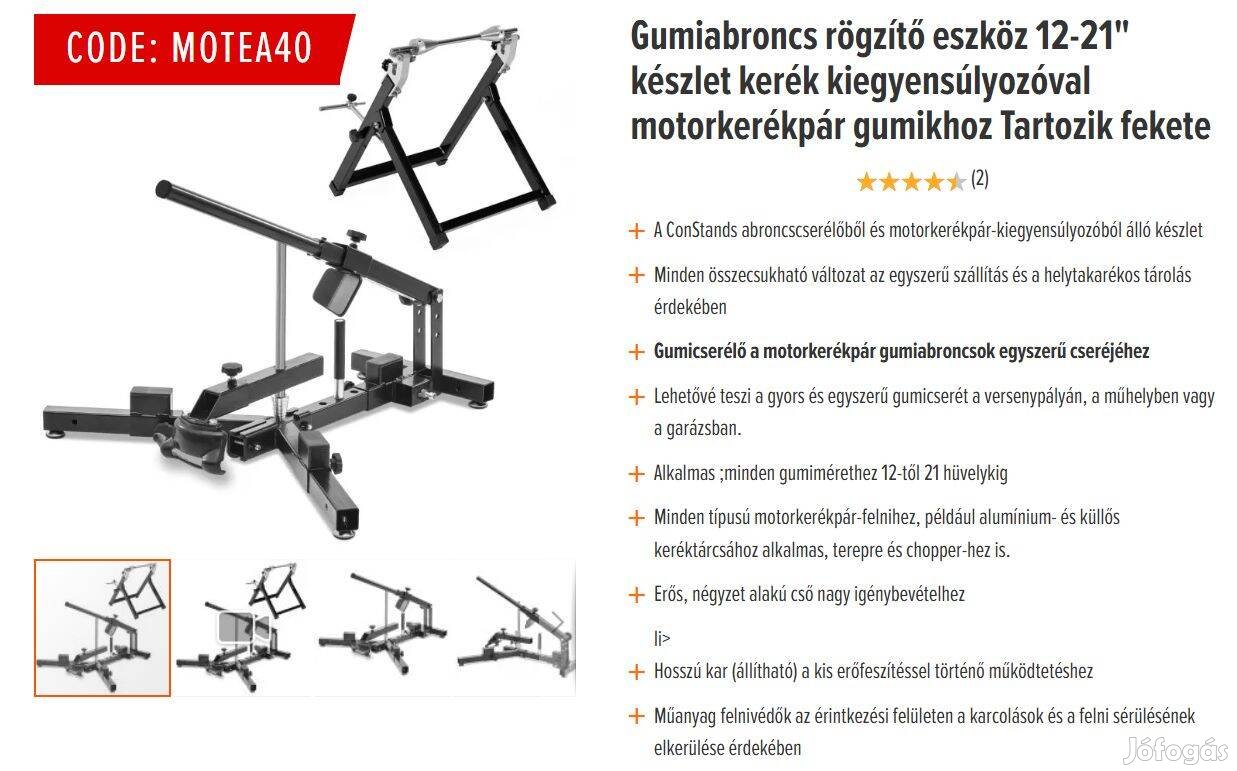 Motorkerékpár gumi kerék szerelő állvány centrírozóval