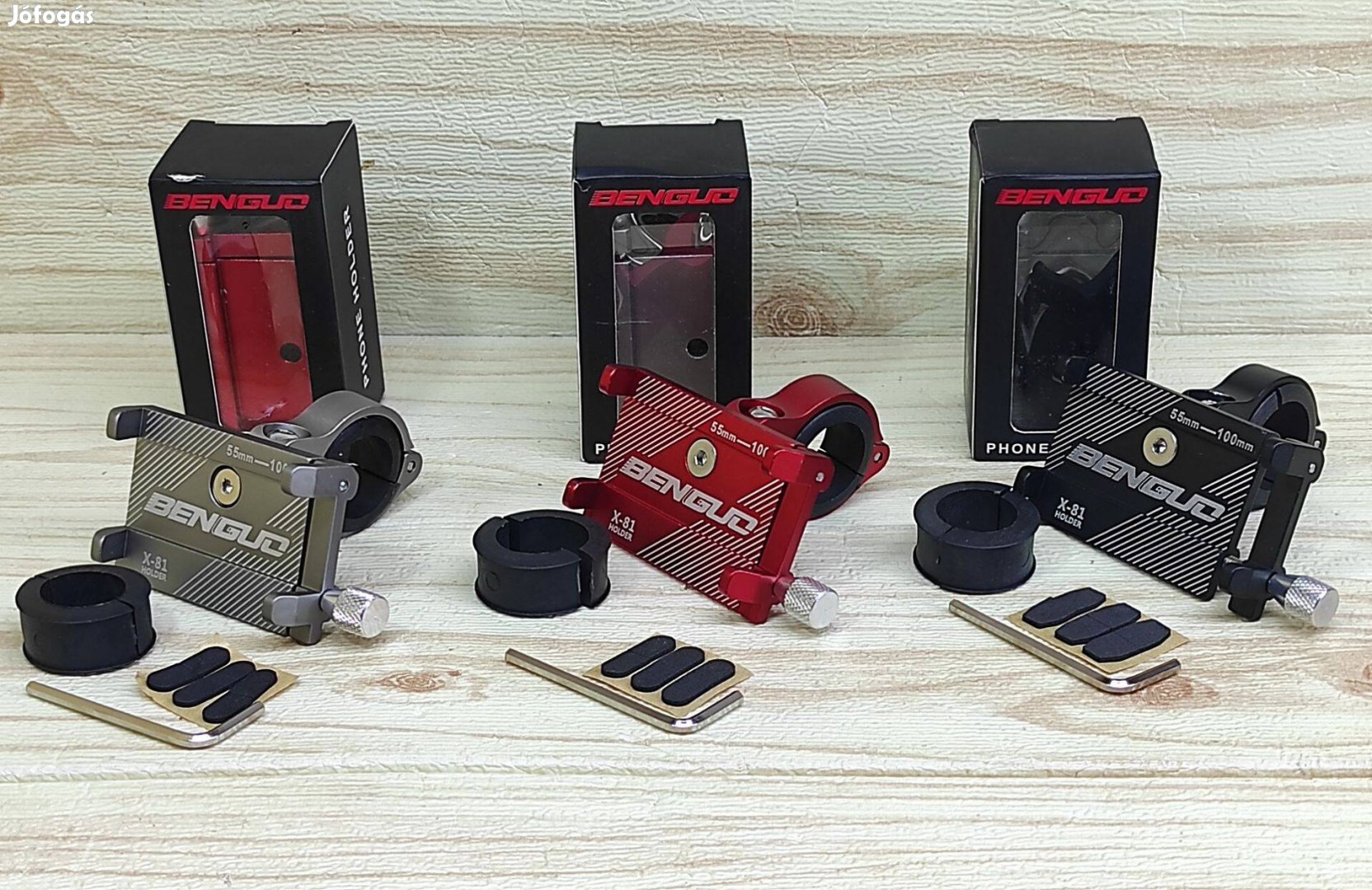 Motorkerékpár mobiltartó állvány, alumínium ötvözetből