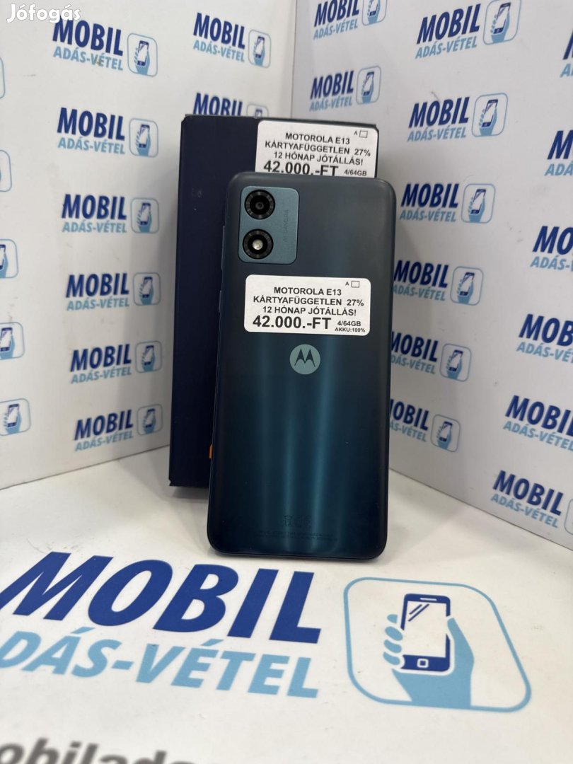 Motorola E13 Dual Sim, 12 hó garancia