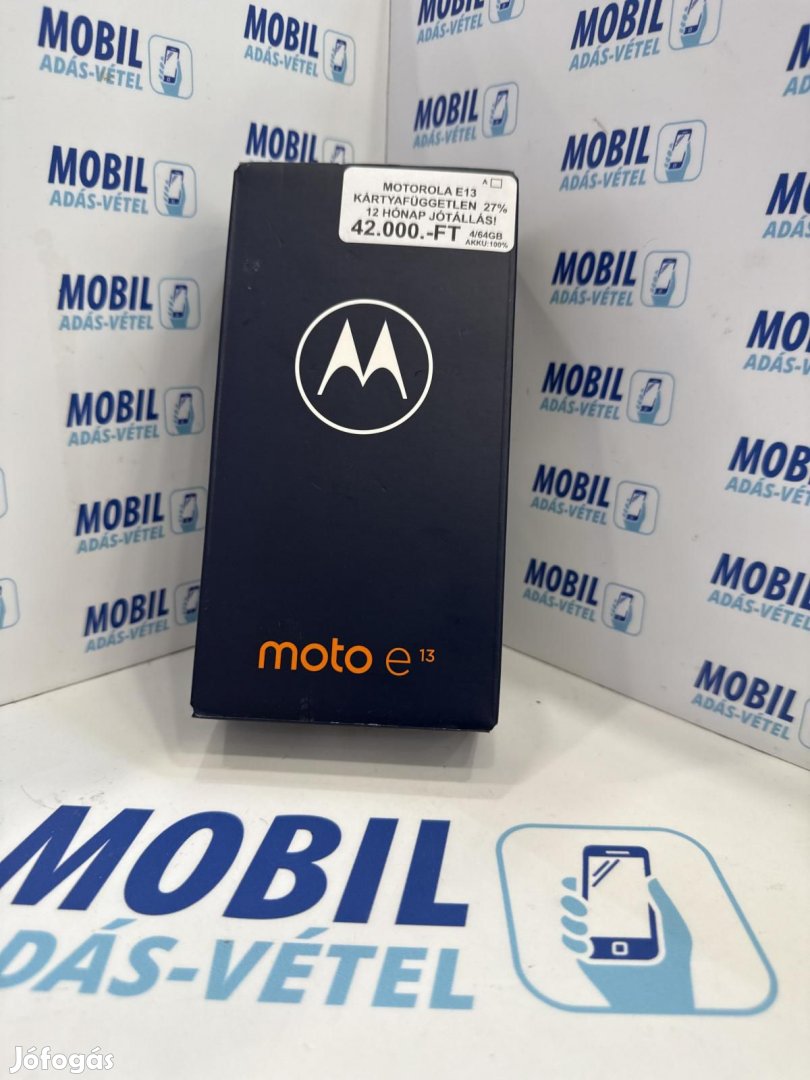Motorola E13 Dual Sim, 12 hó garancia
