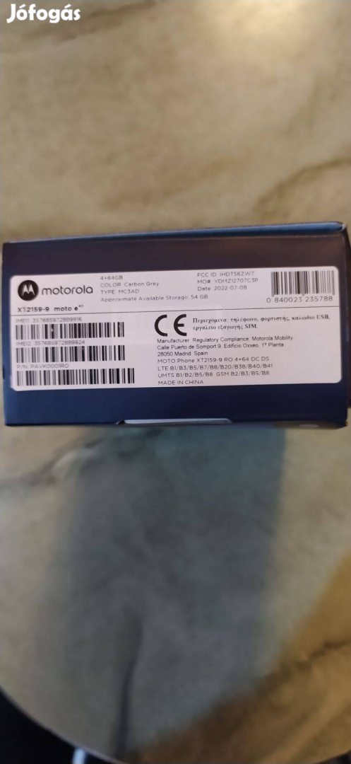 Motorola e40 mobiltelefon eladó