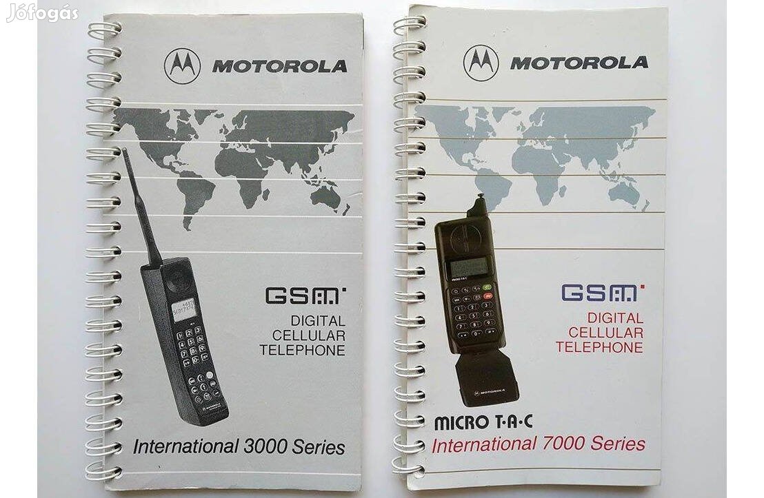 Motorola kézikönyvek 3000-es, 7000-es sorozathoz, ~'90, retró