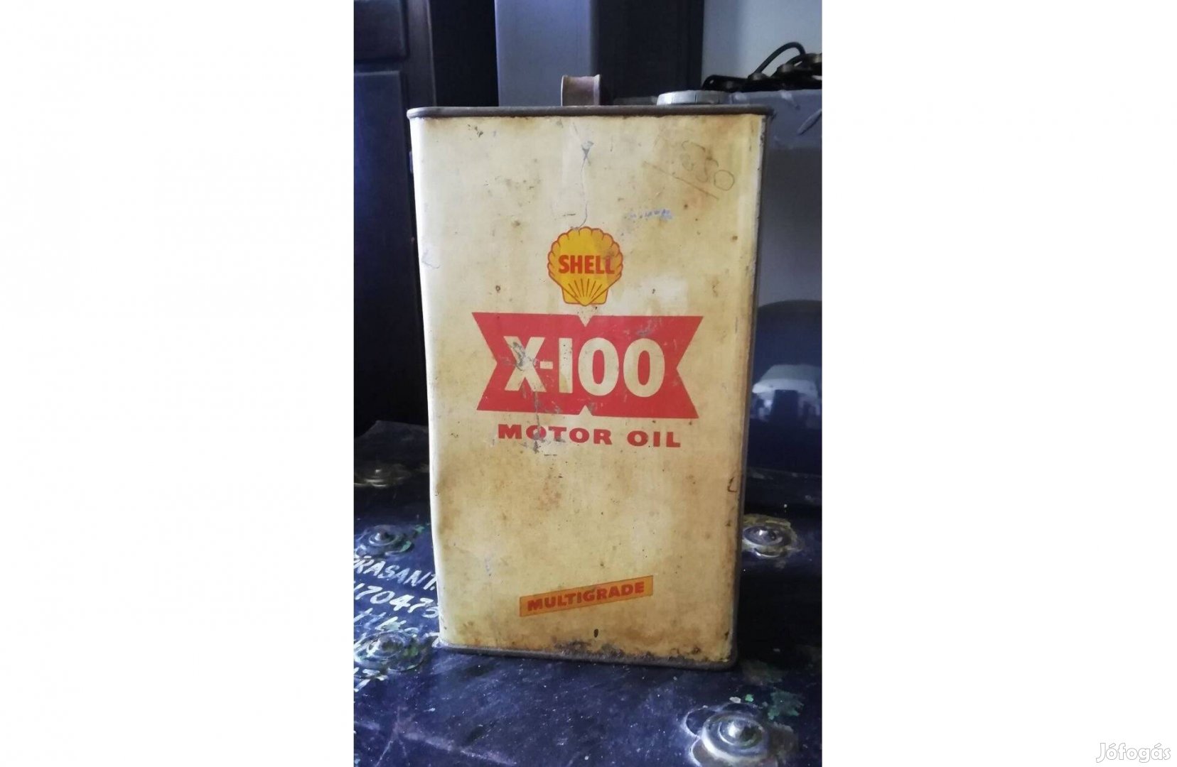 Motorolajos kanna, régi Shell olajos kanna, dekoráció, gyüjtőknek