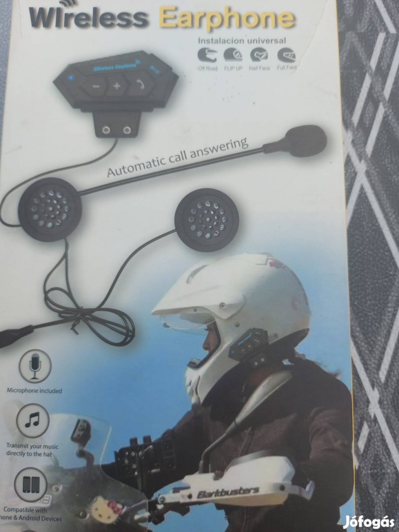 Motoros Bluetooth kihangosító bukósisakba