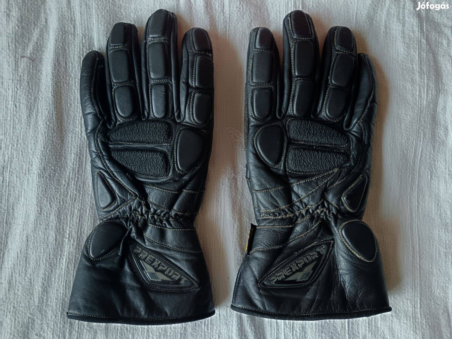 Motoros, protektoros Prexport bőrkesztyű: 11 nagyméretű, kevláros