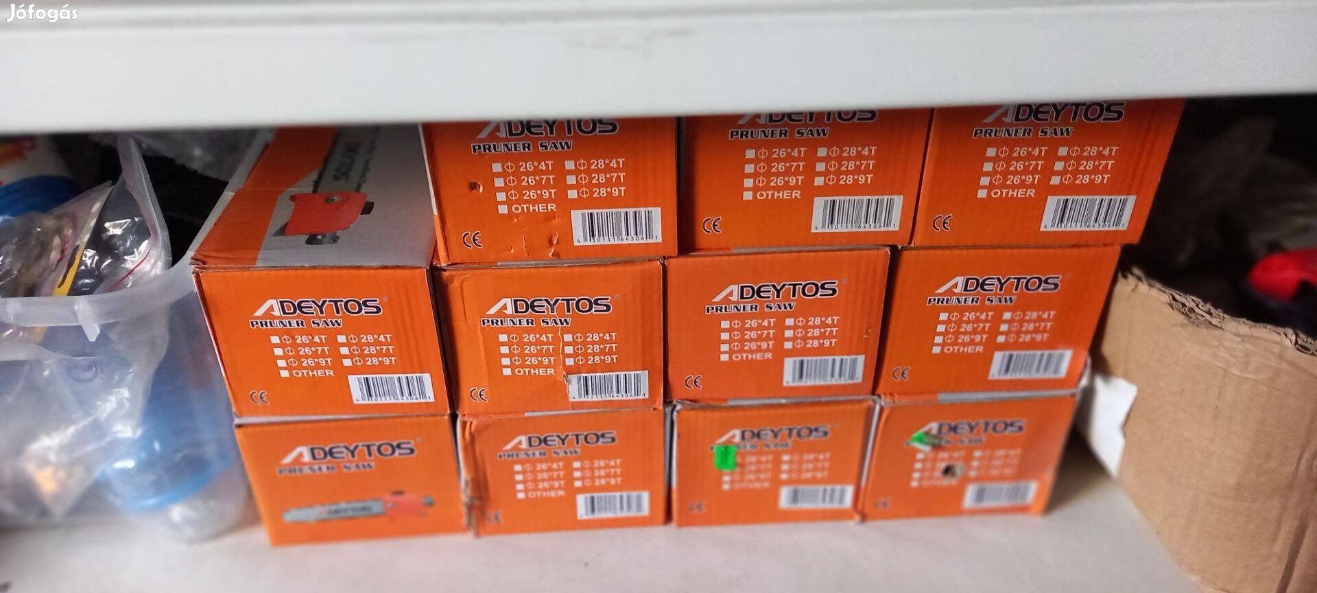 Motoros fűkaszára, magassági ágvágó adapter 26mm csőre, 9 bordás