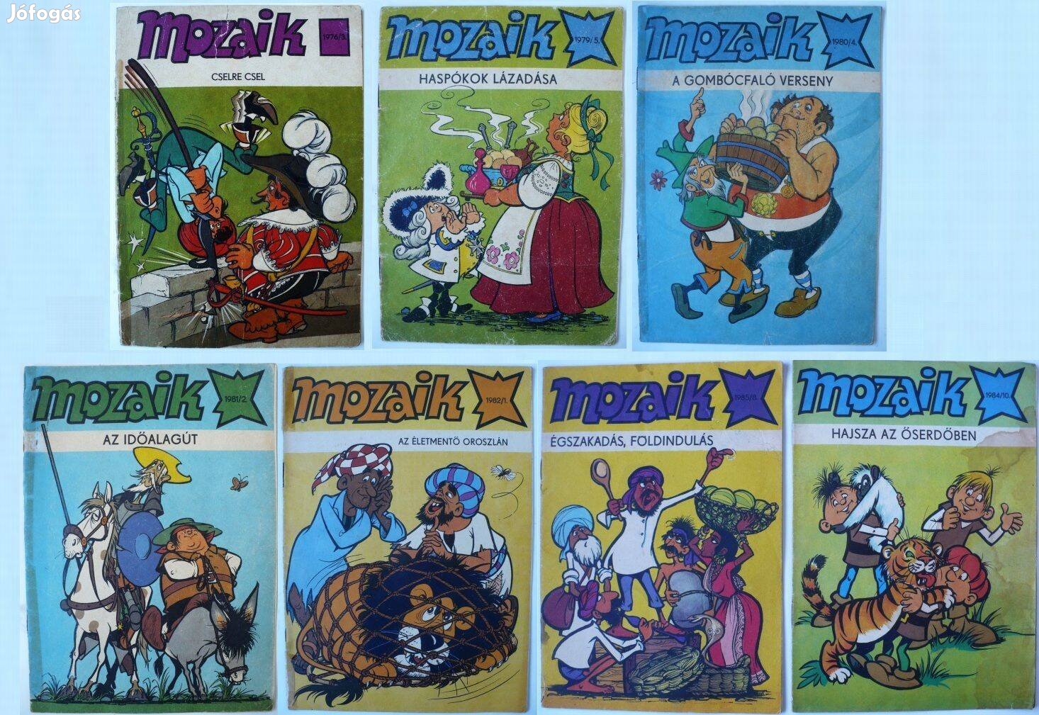 Mozaik képregények (1976 és 1984 közötti példányok, összesen 7 db)