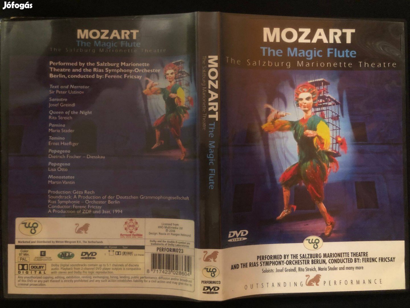 Mozart A varázsfuvola - The Magic Flute The Salzburg Marionette DVD
