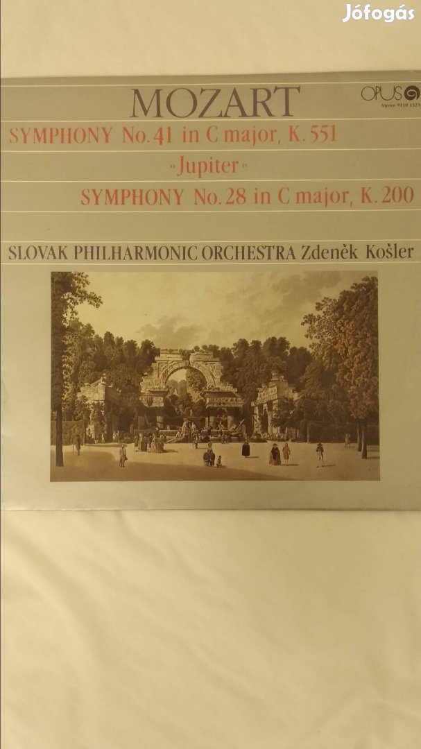 Mozart Szimfóniák (Jupiter) LP (NM)